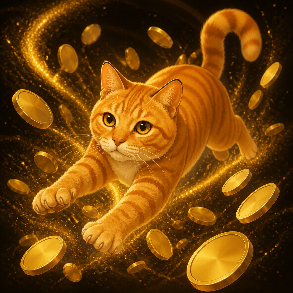 Tsutsuji pouncing through gold
